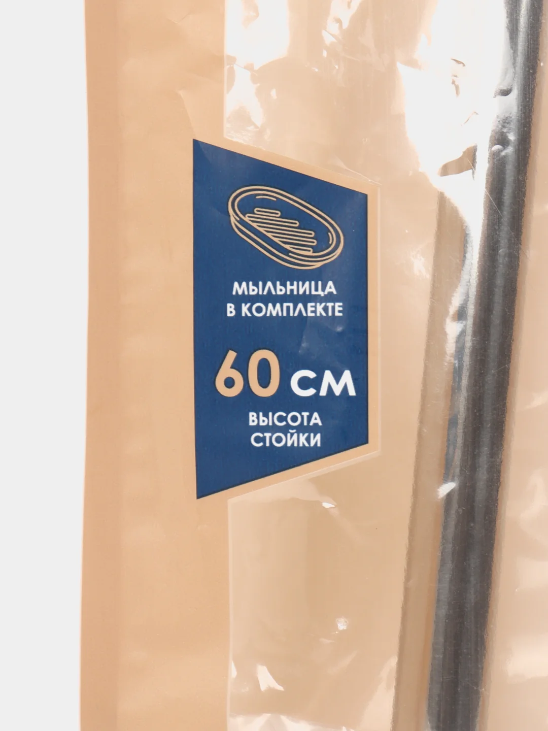 СоюзКран Стойка для душа 60 см, мыльница, хром