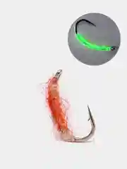 Красный мормышка Бокоплав Gamakatsu, фосфорная, крючок мушка для нахлыста и рыбалки светящаяся