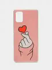 Коралловый силиконовый чехол на Samsung Galaxy A51 (Самсунг А51)