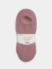 Пудровый носки укороченные, из пряжи с пухом норки, утепленные, пушистые