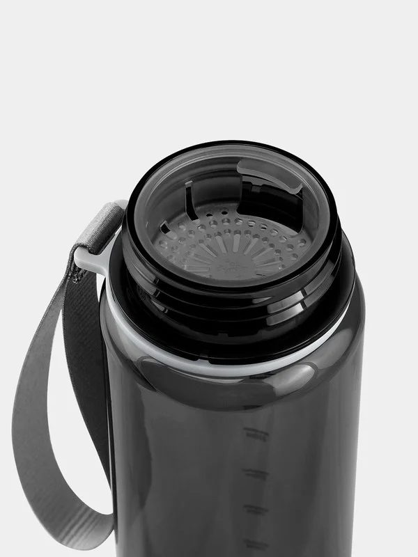 Спортивная бутылка для воды тритановая, с ремешком и фильтр-ситечко, Арктика