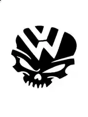 Белый наклейка на ноутбук volkswagen