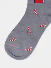 Серый носки новогодние