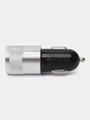 Серебряный автомобильная зарядка Type C, USB, 3.1 А, в прикуриватель, быстрая зарядка