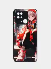 Рыжий чехол с рисунком на Xiaomi Redmi 10C ( Сяоми Редми 10Ц)