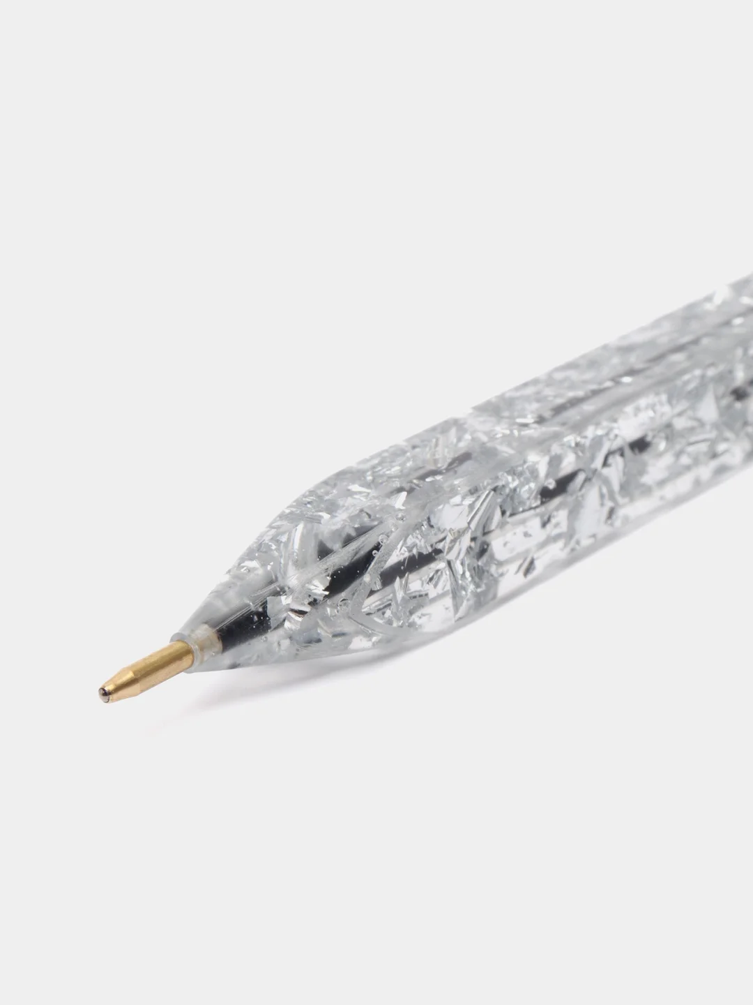 Серебряный ручка шариковая из эпоксидной смолы, ручная работа