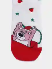 Белый носки новогодние, хлопковые, унисекс