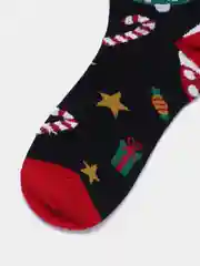 Черный носки новогодние, женские