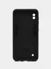 Угольный чехол для Samsung Galaxy A10, Самсунг Галакси А10 с металлической подставкой