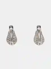 Зеленый серьги "Авокадо", серебро 925 пробы