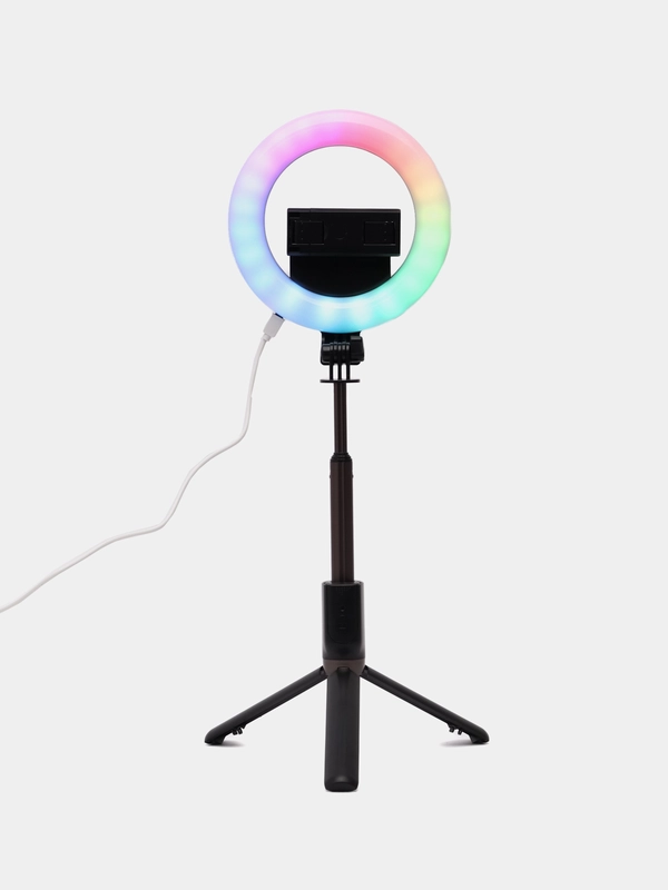 Монопод трипод с кольцевой лампой для телефона 3 в 1, цветной RGB штатив, подарок, селфи