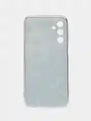 Бирюзовый чехол на Samsung Galaxy A24 (Галакси A24), прозрачный, с рисунком, защита камеры