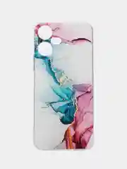 Ледяной чехол на Tecno Pova Neo 3 (Текно Пова Нео 3), прозрачный, с рисунком, защита камеры