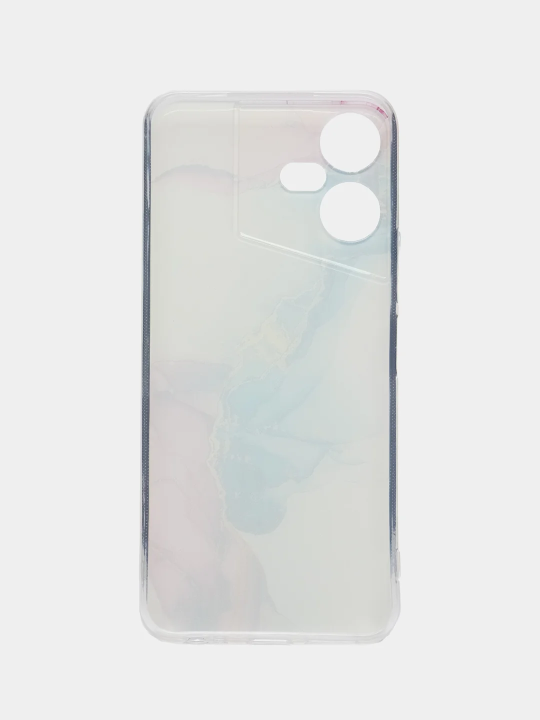 Ледяной чехол на Tecno Pova Neo 3 (Текно Пова Нео 3), прозрачный, с рисунком, защита камеры