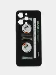 Хром силиконовый чехол на Xiaomi Redmi 12 (Редми 12), прозрачный, с рисунком, защита камеры