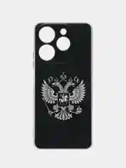 Приглушённый хаки чехол на Tecno Spark 10 Pro (Текно Спарк 10 Про), прозрачный, с рисунком, защита камеры