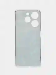 Бирюзовый чехол на Tecno Spark 10 Pro (Текно Спарк 10 Про), прозрачный, с рисунком, защита камеры