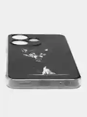Серый меланж чехол на Infinix Hot 30i (Инфиникс Хот 30и) с рисунком, прозрачный