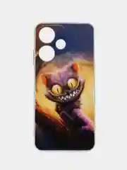 Индиго чехол на Infinix Hot 30i (Инфиникс Хот 30и) с рисунком, прозрачный