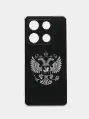 Приглушённый хаки чехол для Infinix Note 30 Pro (Инфиникс Нот 30 Про), прозрачный, с рисунком, защита камеры