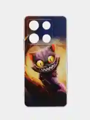 Индиго чехол для Infinix Note 30 Pro (Инфиникс Нот 30 Про), прозрачный, с рисунком, защита камеры
