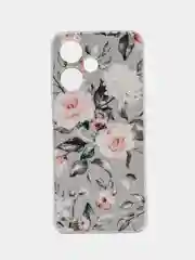 Кораллово-розовый чехол на Infinix Hot 30 Play (Инфиникс Хот 30 Плей) прозрачный, с рисунком