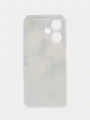 Кораллово-розовый чехол на Infinix Hot 30 Play (Инфиникс Хот 30 Плей) прозрачный, с рисунком