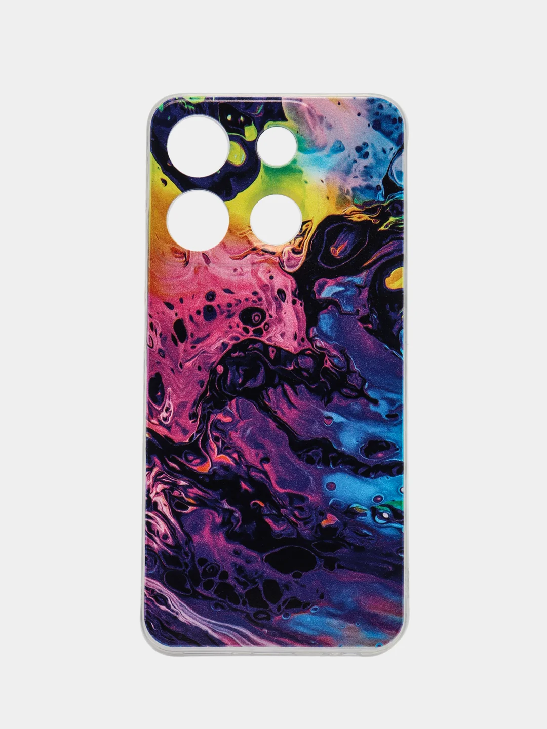 Пурпурный чехол для Infinix Smart 7 Plus (Инфиникс Смарт 7 Плюс), прозрачный, с рисунком, защита камеры