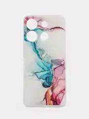 Ледяной чехол для Infinix Smart 7 Plus (Инфиникс Смарт 7 Плюс), прозрачный, с рисунком, защита камеры