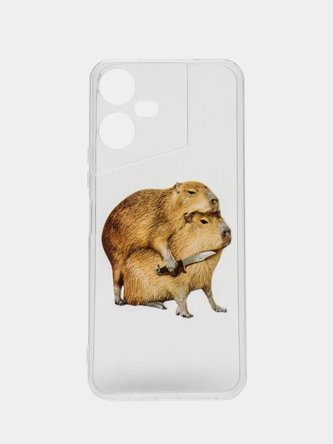 Бежевый чехол на Tecno Pova Neo 3 (Текно Пова Нео 3), прозрачный, с рисунком, защита камеры