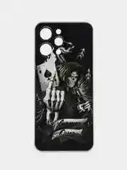 Оливковый силиконовый чехол на Xiaomi Redmi 12 (Редми 12), прозрачный, с рисунком, защита камеры