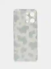 Золотистый хаки силиконовый чехол на Xiaomi Redmi 12 (Редми 12), прозрачный, с рисунком, защита камеры
