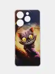 Индиго чехол на Tecno Spark 10 Pro (Текно Спарк 10 Про), прозрачный, с рисунком, защита камеры