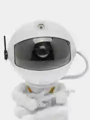 Белый ночник КОСМОНАВТ, детский лазерный проектор звездное небо, 8 режимов, LED
