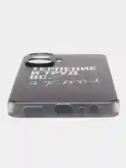 Тёмно-коричневый силиконовый чехол на Realme C55 (Реалми C55), прозрачный, с рисунком, защита камеры