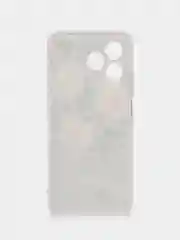 Кораллово-розовый силиконовый чехол на Realme C53/C51 (Реалми С53/С51), прозрачный, с рисунком, защита камеры