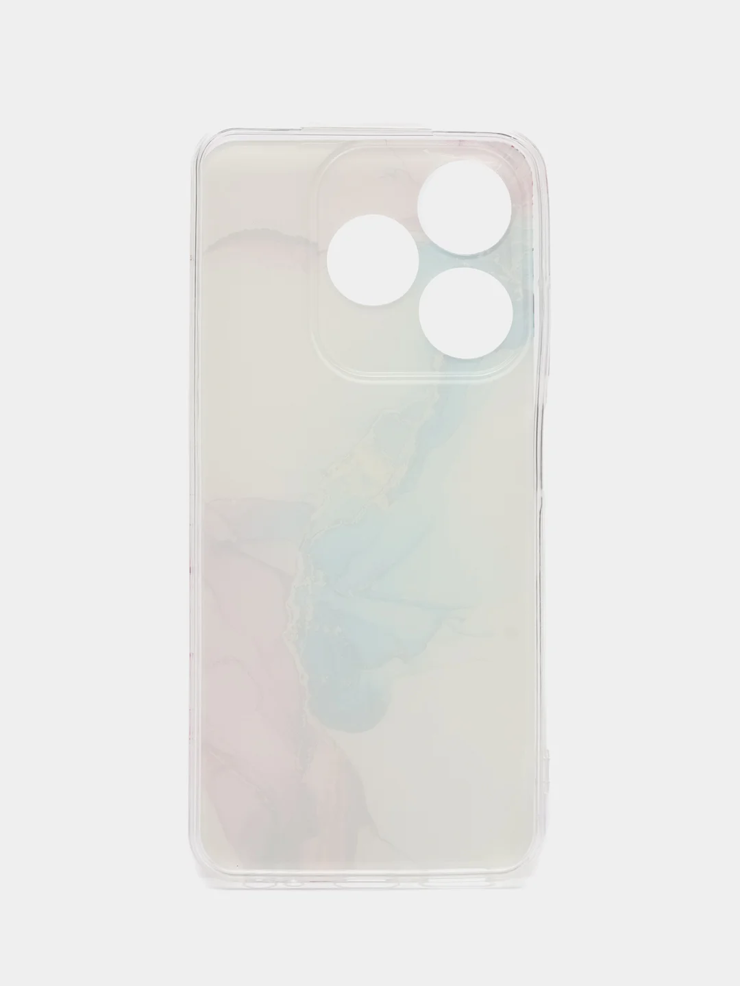 Ледяной чехол на Tecno Spark 10/10C (Текно Спарк 10/10С), прозрачный, с рисунком, защита камеры