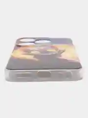 Индиго чехол на Tecno Spark 10/10C (Текно Спарк 10/10С), прозрачный, с рисунком, защита камеры