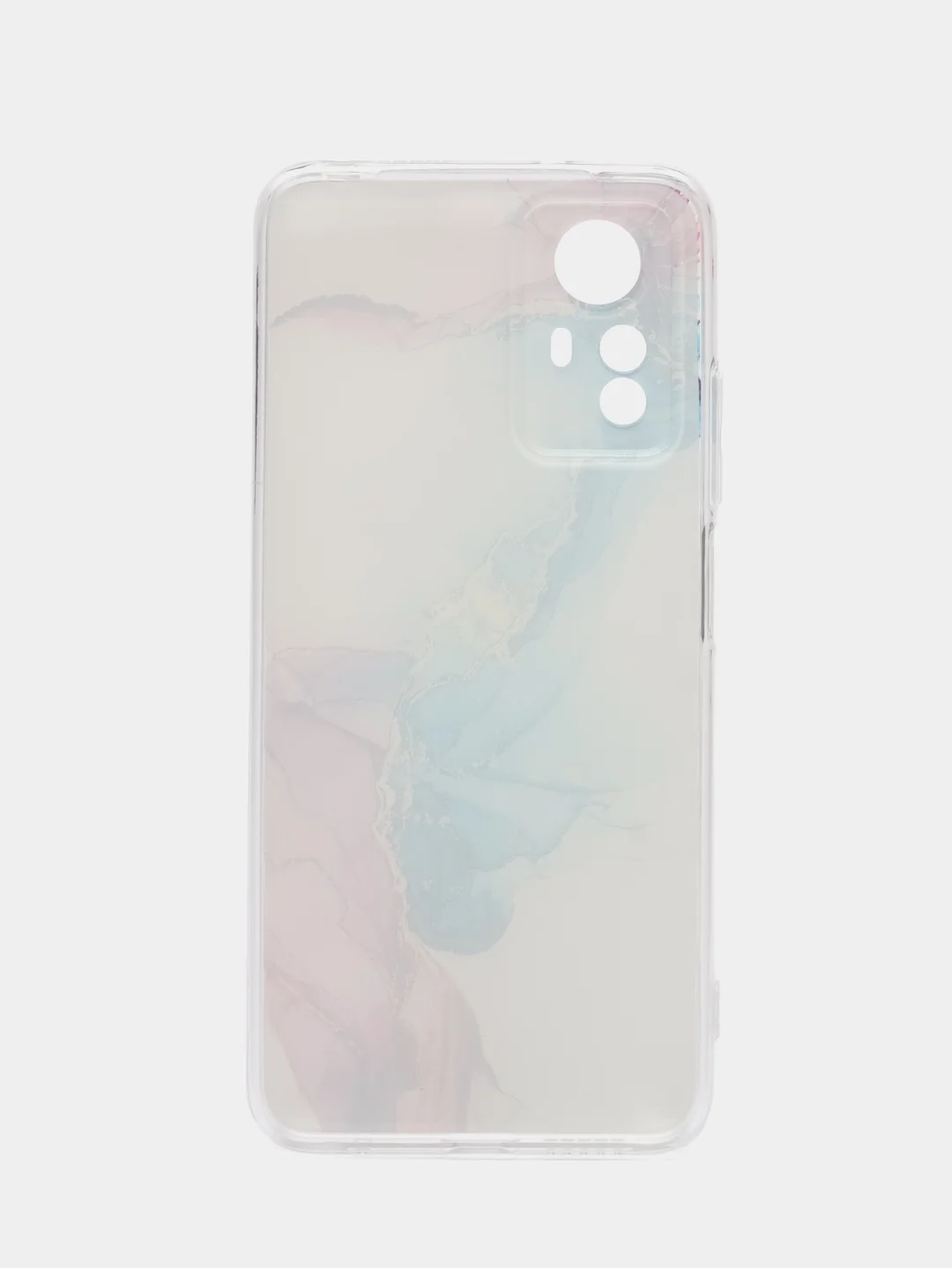 Ледяной чехол прозрачный на Xiaomi Redmi Note 12S (Сяоми Редми Нот 12S), с рисунком, защита камеры