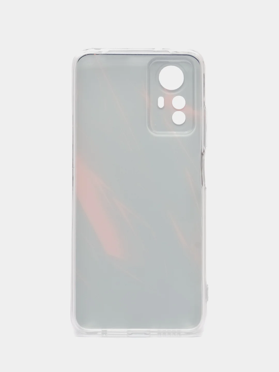 Красный чехол прозрачный на Xiaomi Redmi Note 12S (Сяоми Редми Нот 12S), с рисунком, защита камеры