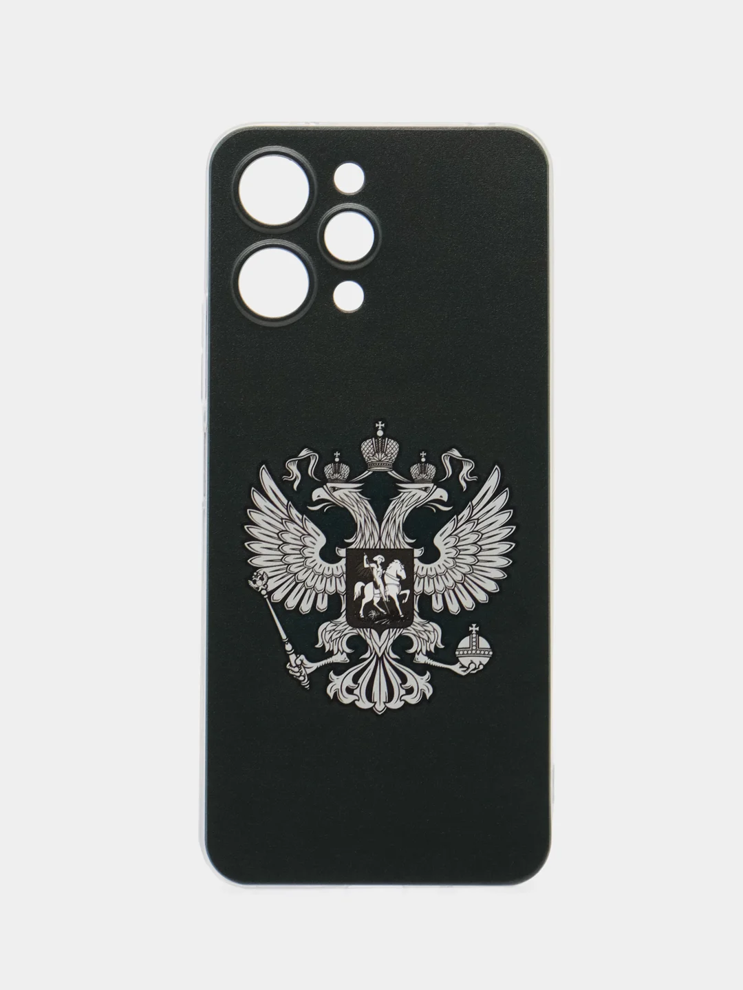 Приглушённый хаки силиконовый чехол на Xiaomi Redmi 12 (Редми 12), прозрачный, с рисунком, защита камеры