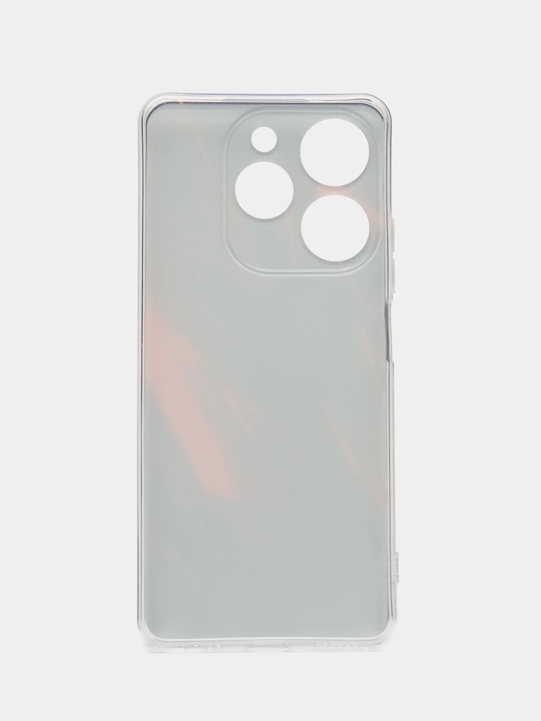 Красный чехол на Tecno Spark 10 Pro (Текно Спарк 10 Про), прозрачный, с рисунком, защита камеры