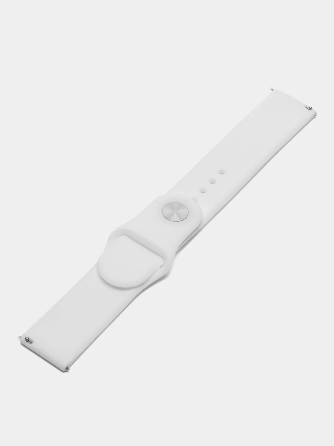 Белый ремешок для часов Xiaomi AmazFit Bip / Samsung Galaxy Watch Active, 22 мм