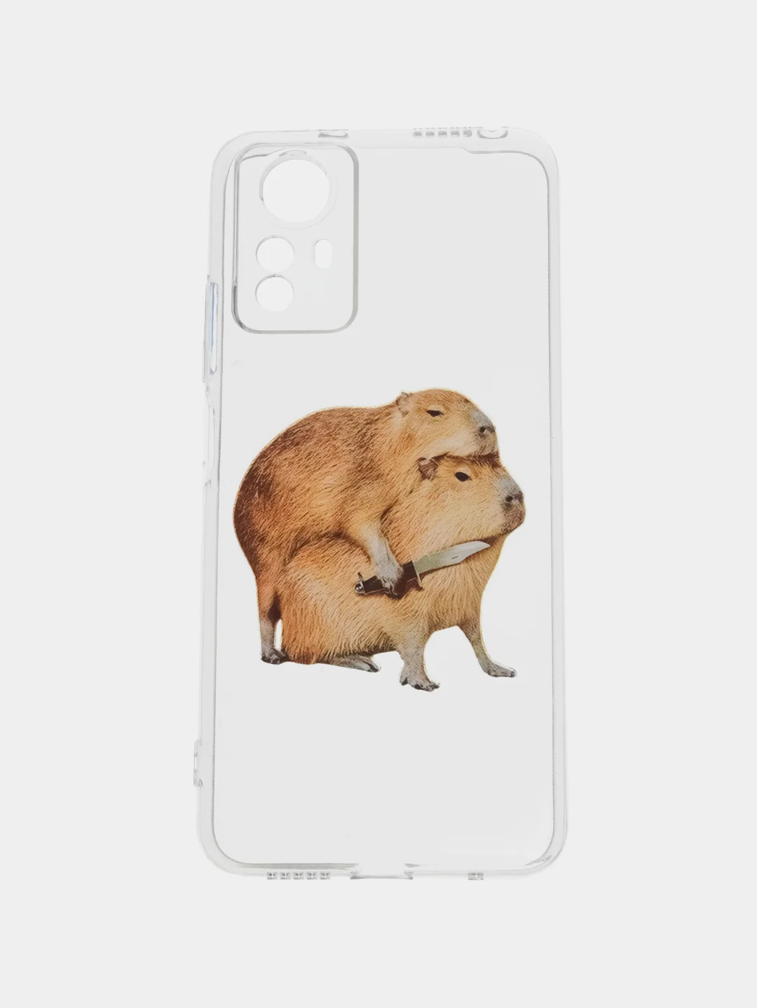 Бежевый чехол прозрачный на Xiaomi Redmi Note 12S (Сяоми Редми Нот 12S), с рисунком, защита камеры