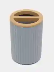 Белый стакан для зубных щеток, бамбук