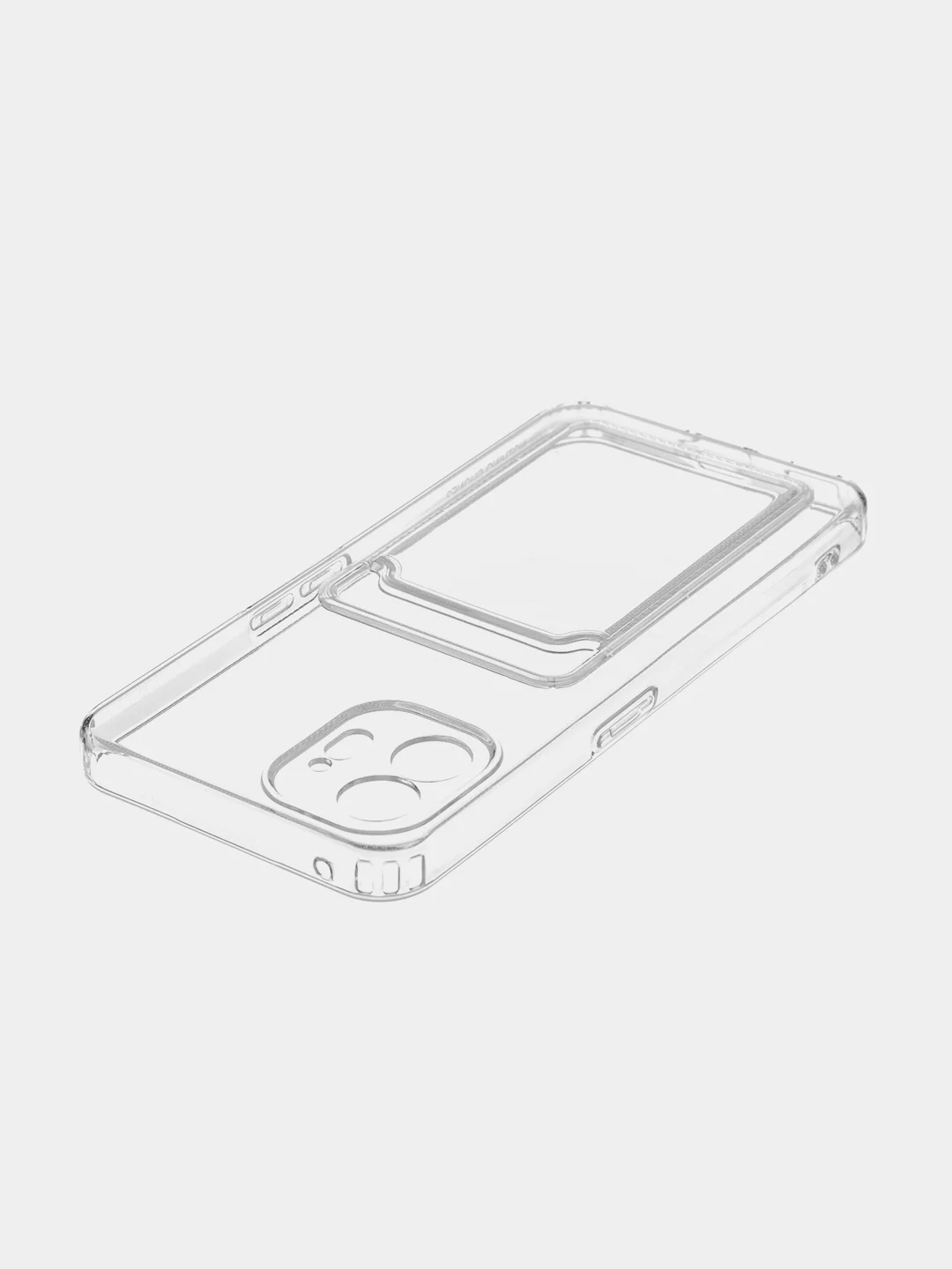 Прозрачный чехол для Nothing Phone (2) силиконовый BROSCORP с карманом для карт и защитой камер