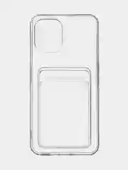 Прозрачный чехол для Nothing Phone (2) силиконовый BROSCORP с карманом для карт и защитой камер