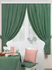 Тёмно-серый шторы кухонные, 2 штуки, с подхватами, 136*180 см, канвас, для кухни, дома, дачи, Altali