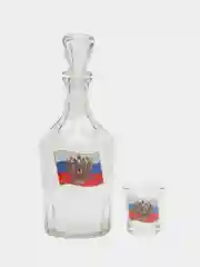 Голубой набор подарочный: графин и стопки, 7 предметов