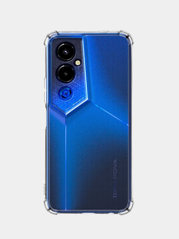 Противоударный чехол BROSCORP для Tecno Pova 4 Pro, силиконовый, с усиленными углами